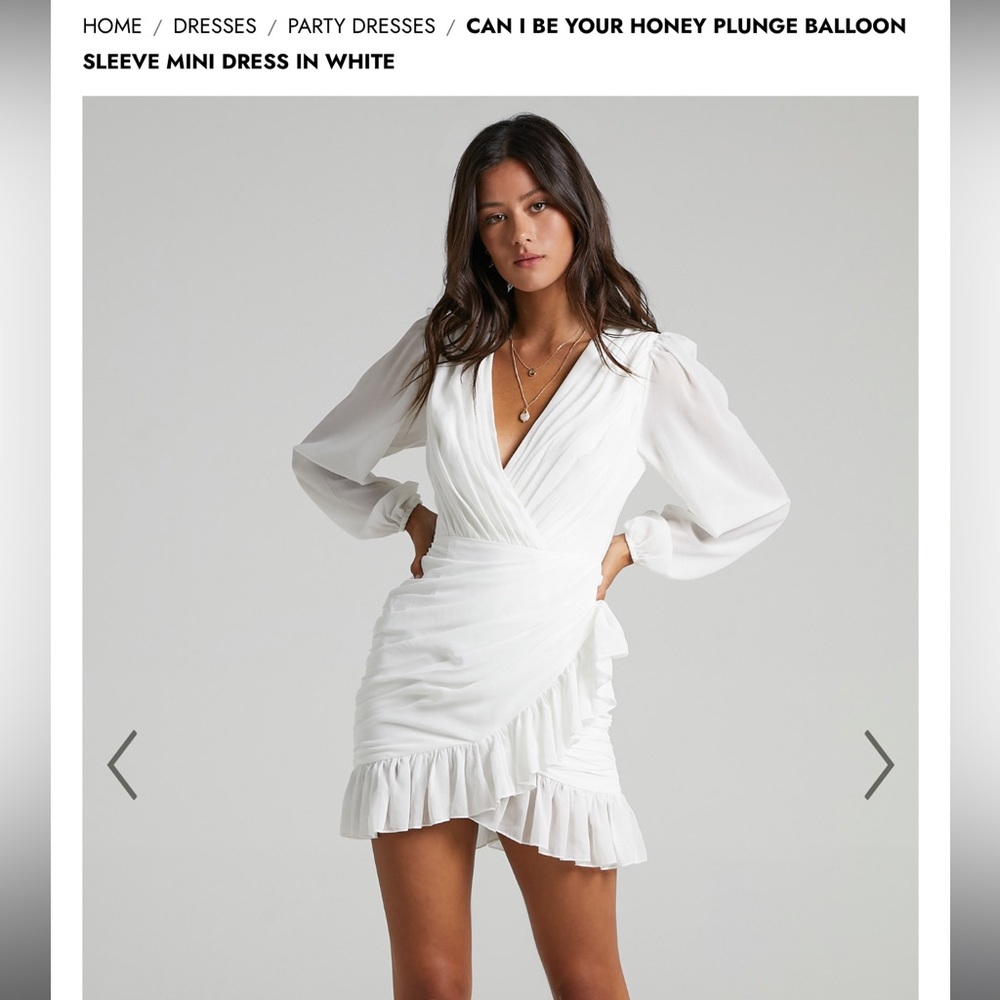 White Showpo dress